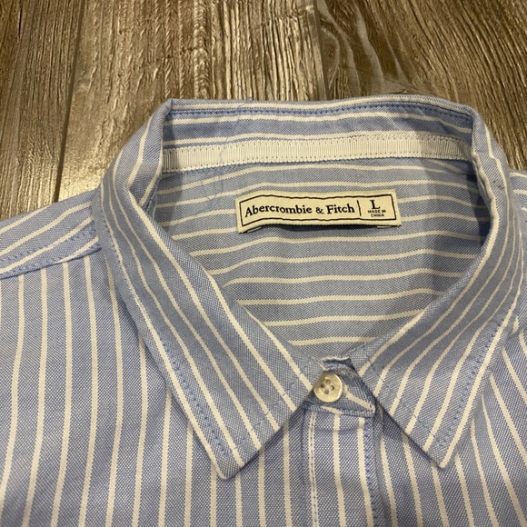 Abercrombie Poplin Blue Button down dress shirt (Size L) - Picture 1 of 5